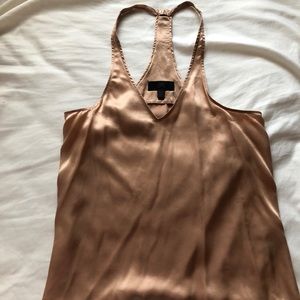 Banana Republic Silk T-back tank w/ bead detailing